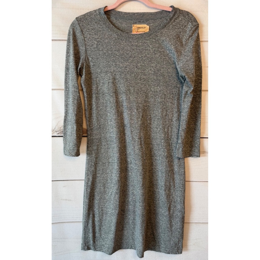 Current Elliott 3/4 Sleeve Tee Dress Heather Grey 3256-0181 Size 0